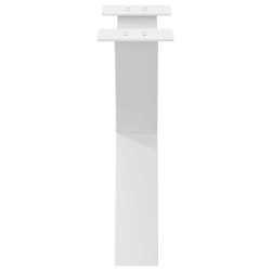Pieds de table basse en forme de X, 2 pièces, blanc, 50 x (42-43) cm, acier 