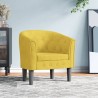 Fauteuil jaune velours 