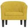 Fauteuil jaune velours 