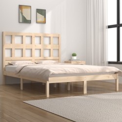 Cadre de lit sans matelas 135x190 cm bois de pin massif 