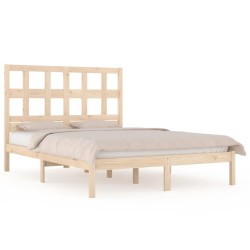 Cadre de lit sans matelas 135x190 cm bois de pin massif 