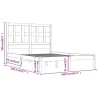 Cadre de lit sans matelas 135x190 cm bois de pin massif 