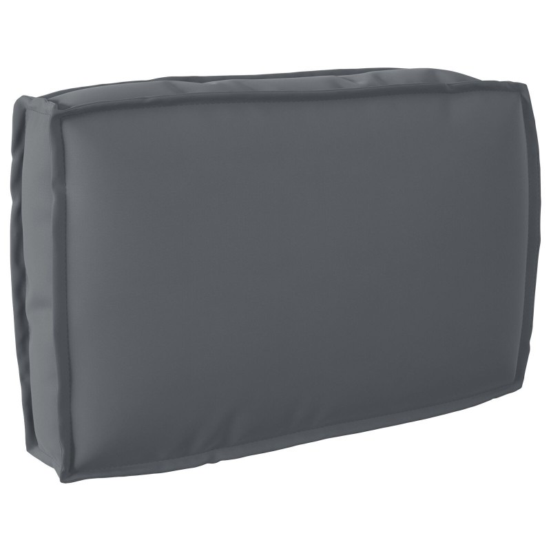 Ensemble de coussins en palette 2 pièces Anthracite en tissu Oxford 