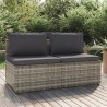 Canapé de jardin 2 places avec coussins Gris Résine tressée 