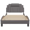 Cadre de lit avec LED sans matelas gris 100x200 cm 