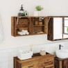 Armoire murale de bain vieux bois 80x25x40 cm bois d'ingénierie 