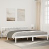 Cadre de lit extra long sans matelas 200x220 cm bois massif pin 