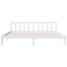Cadre de lit extra long sans matelas 200x220 cm bois massif pin 
