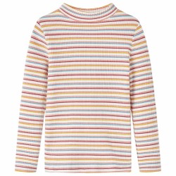 T-shirt enfants manches longues faux col roulé écru 140 