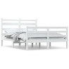 Cadre de lit sans matelas bois de pin massif 160x200 cm blanc 