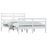 Cadre de lit sans matelas bois de pin massif 160x200 cm blanc 