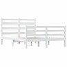 Cadre de lit sans matelas bois de pin massif 160x200 cm blanc 