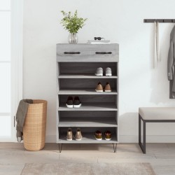 Armoire à chaussures sonoma gris 60x35x105 cm bois d'ingénierie 