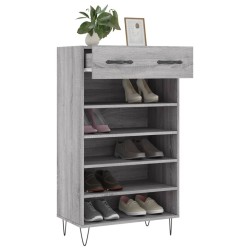 Armoire à chaussures sonoma gris 60x35x105 cm bois d'ingénierie 