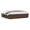 Cadre de lit sans matelas chêne marron 200x200 cm 