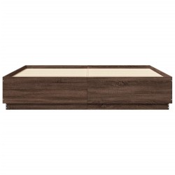 Cadre de lit sans matelas chêne marron 200x200 cm 