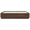 Cadre de lit sans matelas chêne marron 200x200 cm 