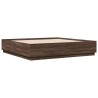Cadre de lit sans matelas chêne marron 200x200 cm 