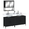 Ensemble de meubles salle de bain 3 pcs noir bois d'ingénierie 