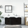 Ensemble de meubles salle de bain 3 pcs noir bois d'ingénierie 