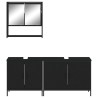 Ensemble de meubles salle de bain 3 pcs noir bois d'ingénierie 