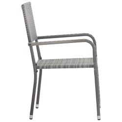 Ensemble à manger de jardin 9 pcs Résine tressée Anthracite 