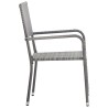 Ensemble à manger de jardin 9 pcs Résine tressée Anthracite 