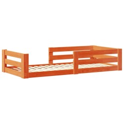 Cadre de lit sans matelas cire marron 90x200 cm bois pin massif 