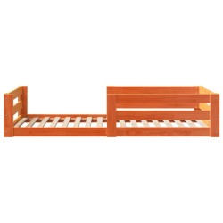 Cadre de lit sans matelas cire marron 90x200 cm bois pin massif 