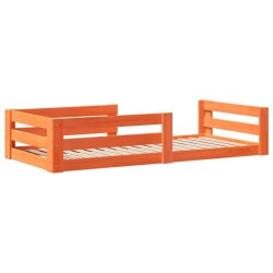 Cadre de lit sans matelas cire marron 90x200 cm bois pin massif 