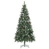 Arbre de Noël artificiel pré-éclairé/boules pommes de pin 210cm 