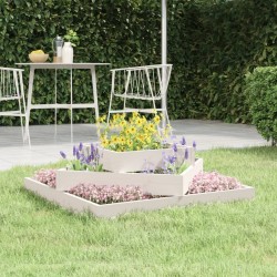 Jardinière Blanc 83x83x27 cm Bois massif de pin 