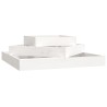 Jardinière Blanc 83x83x27 cm Bois massif de pin 