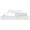 Jardinière Blanc 83x83x27 cm Bois massif de pin 