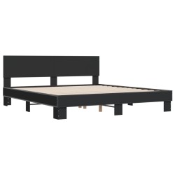 Cadre de lit sans matelas noir 200x200 cm 