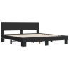Cadre de lit sans matelas noir 200x200 cm 