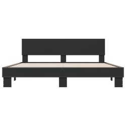 Cadre de lit sans matelas noir 200x200 cm 