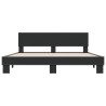 Cadre de lit sans matelas noir 200x200 cm 