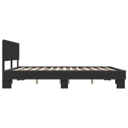 Cadre de lit sans matelas noir 200x200 cm 