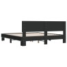 Cadre de lit sans matelas noir 200x200 cm 