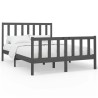 Cadre de lit sans matelas gris 150x200 cm bois de pin massif 