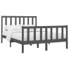 Cadre de lit sans matelas gris 150x200 cm bois de pin massif 