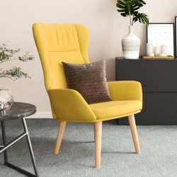 Chaise de relaxation Jaune moutarde Tissu 