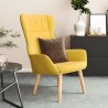 Chaise de relaxation Jaune moutarde Tissu 