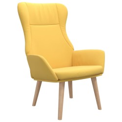 Chaise de relaxation Jaune moutarde Tissu 
