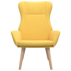 Chaise de relaxation Jaune moutarde Tissu 