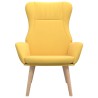 Chaise de relaxation Jaune moutarde Tissu 