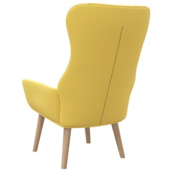 Chaise de relaxation Jaune moutarde Tissu 