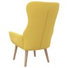 Chaise de relaxation Jaune moutarde Tissu 
