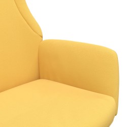 Chaise de relaxation Jaune moutarde Tissu 